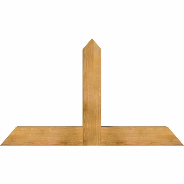 Ekena Millwork Portland Rough Sawn Timber Gable Bracket, Western Red Cedar, 60"W x 35"H x 6"D x 6"F, 14/12 Pitch GBW060X35X0606POR00RWR - main